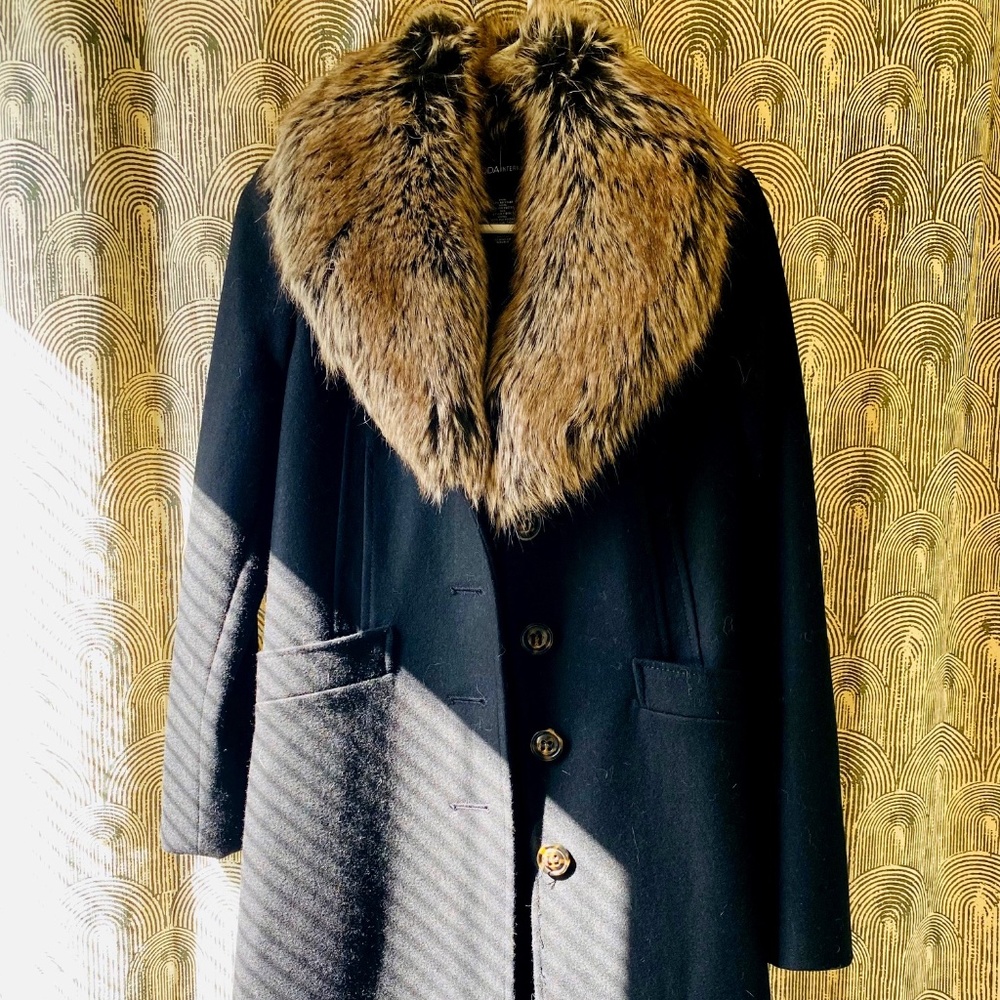 Moda International Fur Collard Coat XS